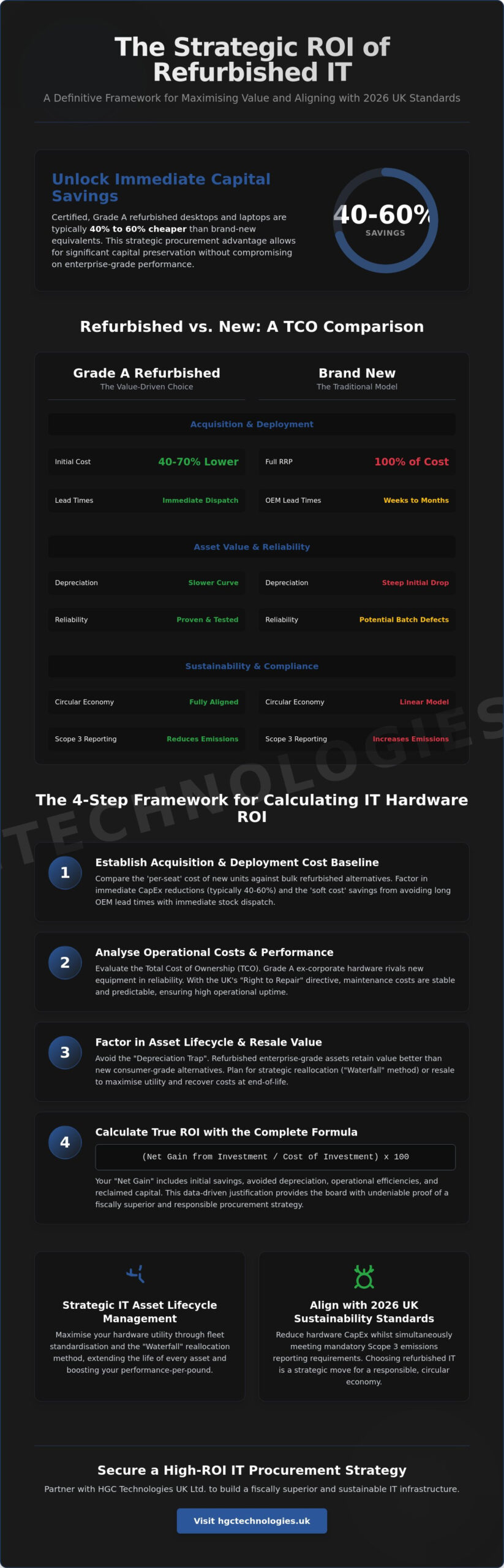 Calculating ROI on Refurbished IT Equipment: A Strategic Guide for UK Enterprises