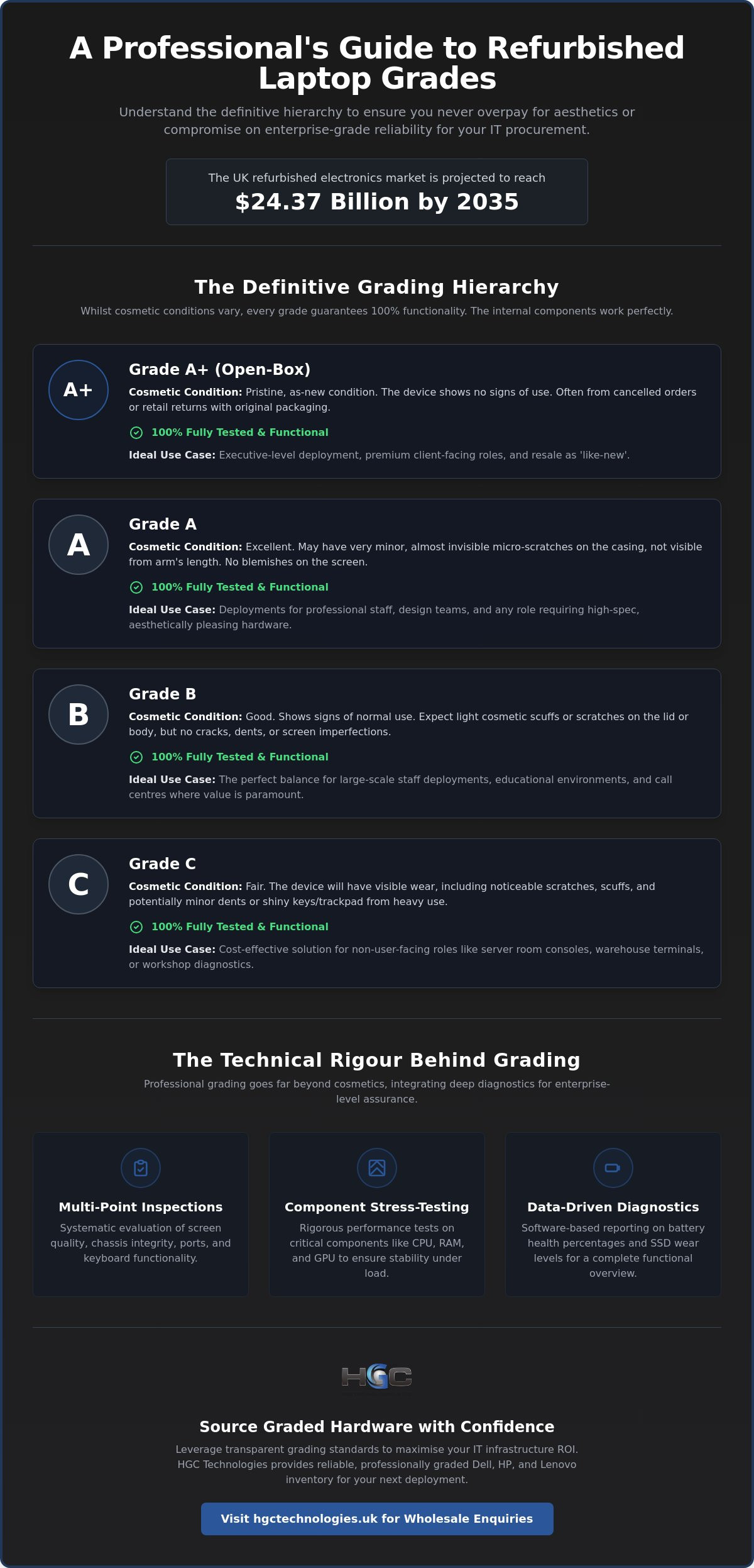 Refurbished Laptop Grades Explained: A 2026 Strategic Procurement Guide