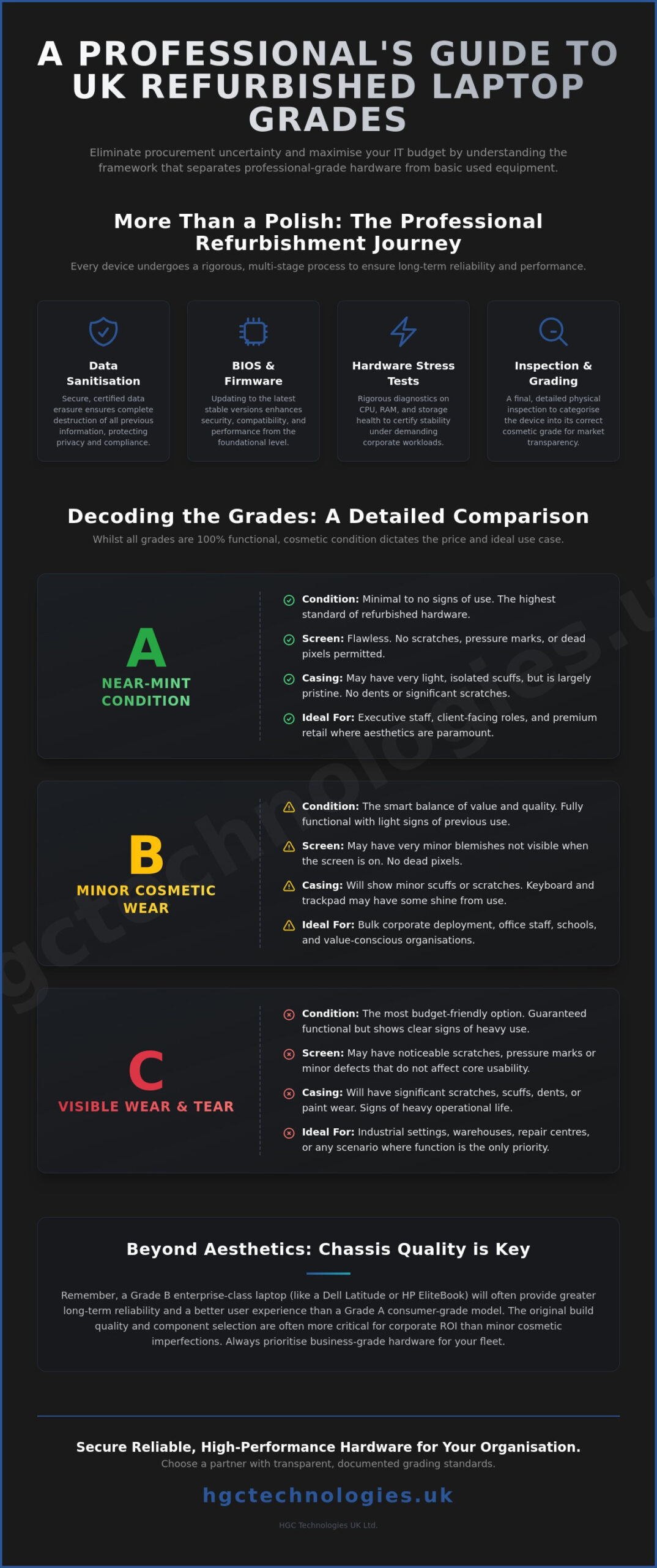 Refurbished Laptop Grades Explained: The 2026 UK Business Procurement Guide