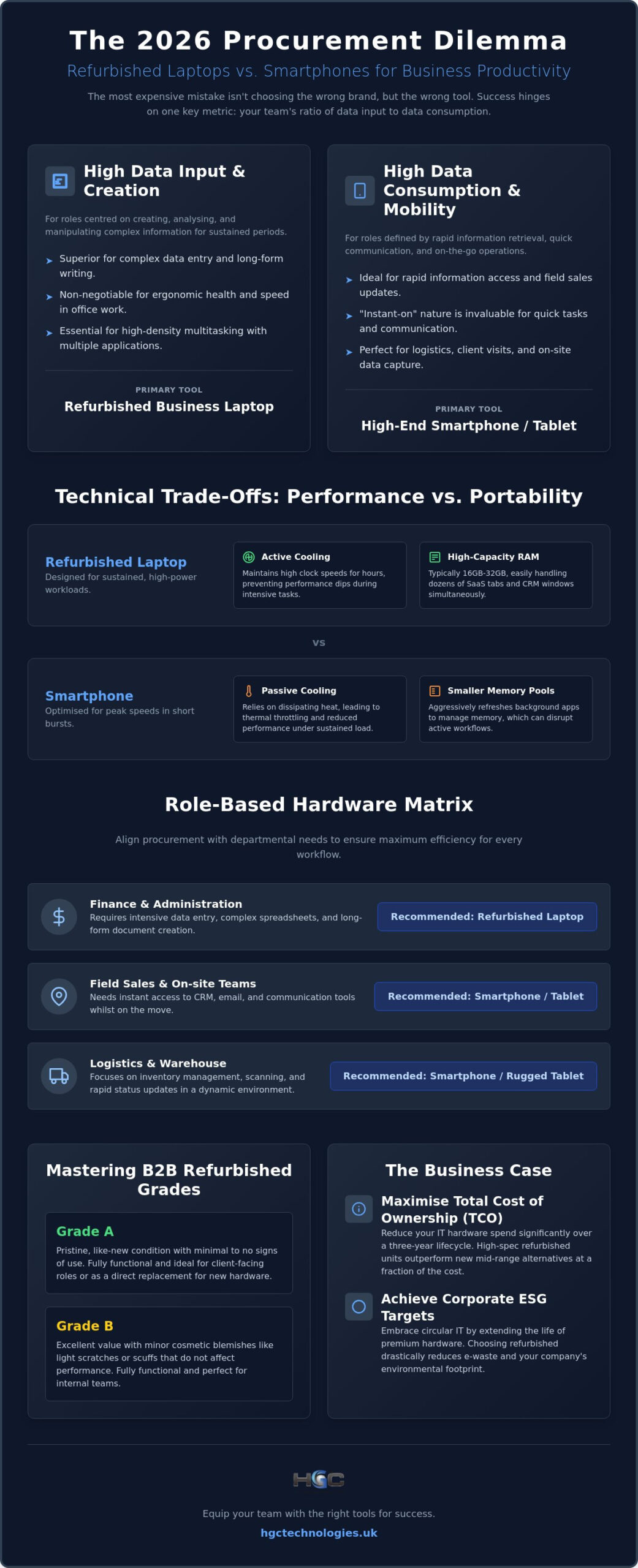 Refurbished Laptops vs Smartphones for Business Productivity: The 2026 Guide