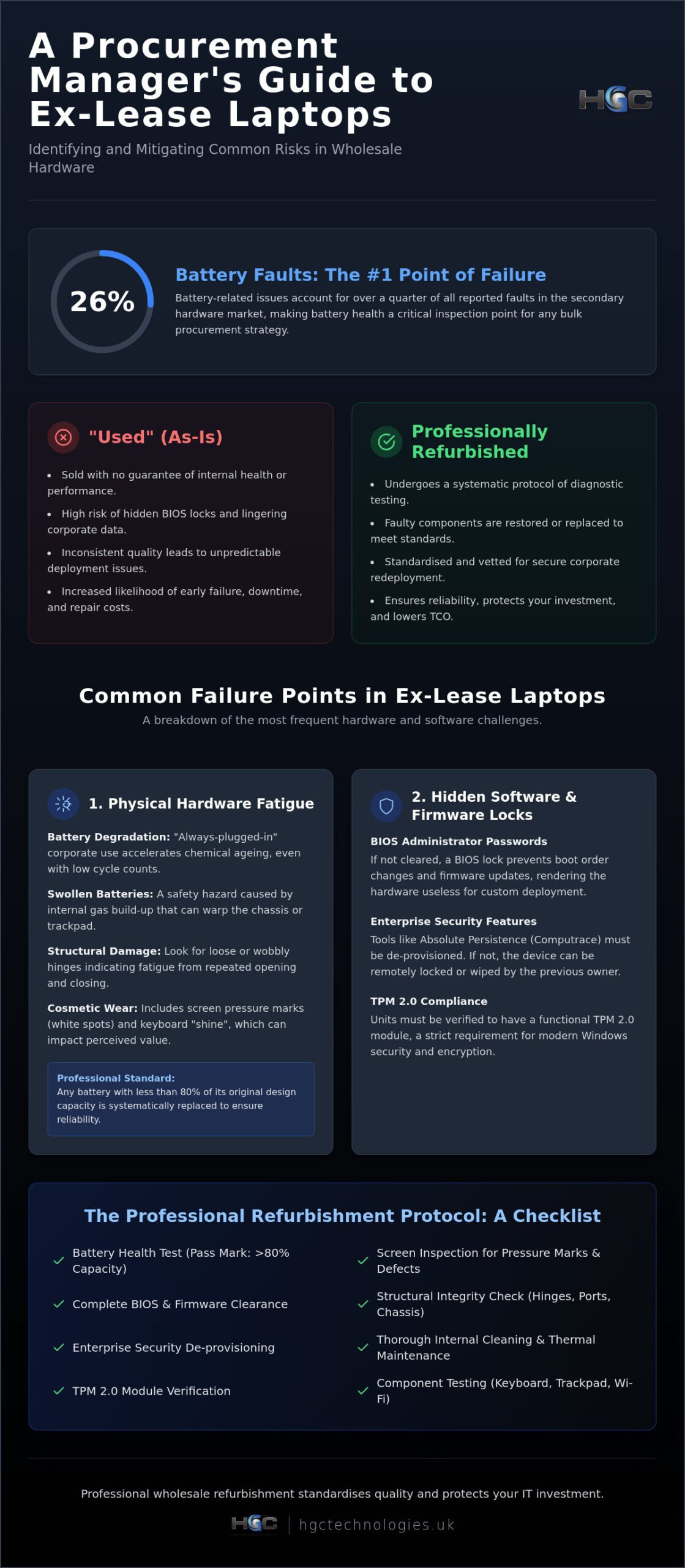 Common Problems with Ex-Lease Laptops: A 2026 Procurement Guide