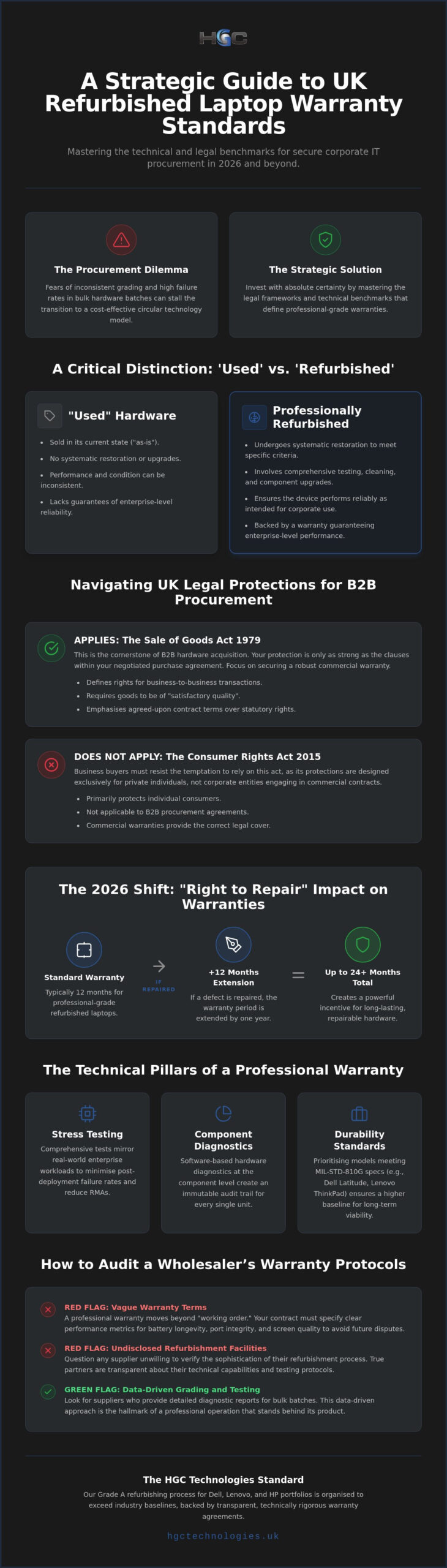 Refurbished Laptop Warranty Standards UK: The 2026 Strategic Reference