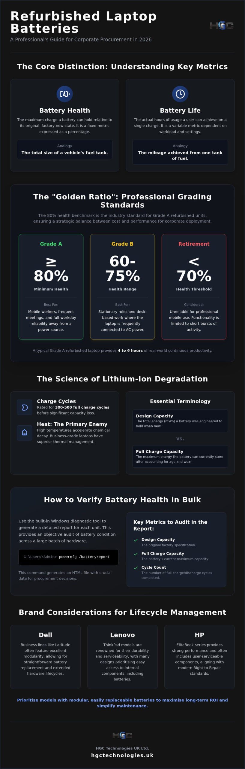 Refurbished Laptop Battery Life: 2026 Procurement Guide