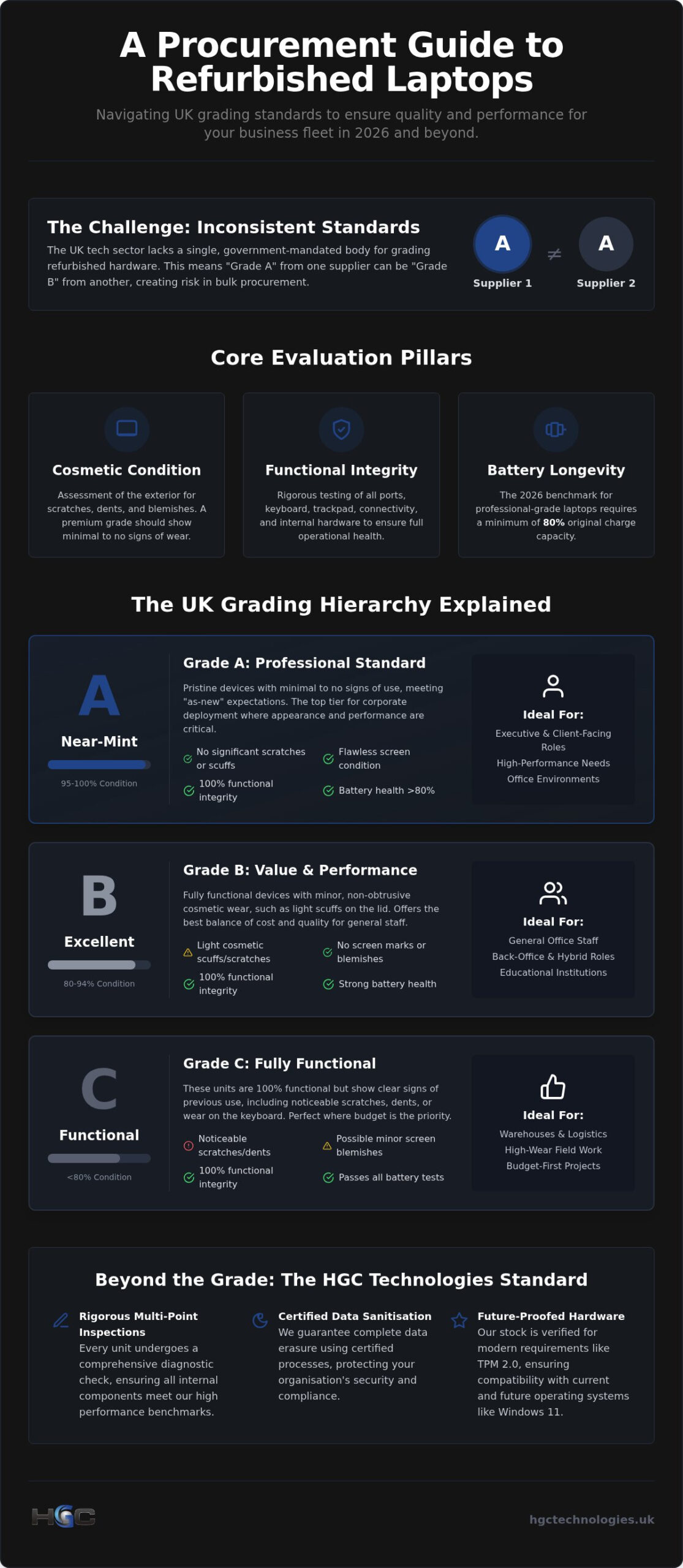 Refurbished Laptop Grading Standards UK: The 2026 Procurement Guide