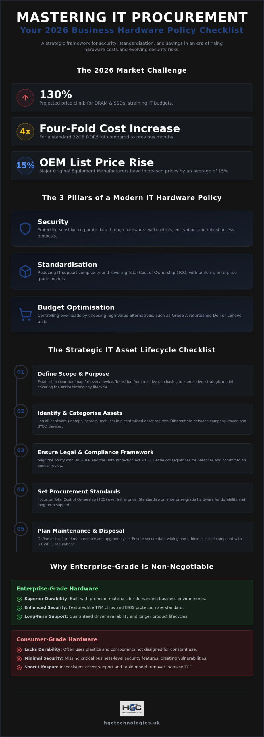Creating a Business IT Hardware Policy: The 2026 Procurement Checklist
