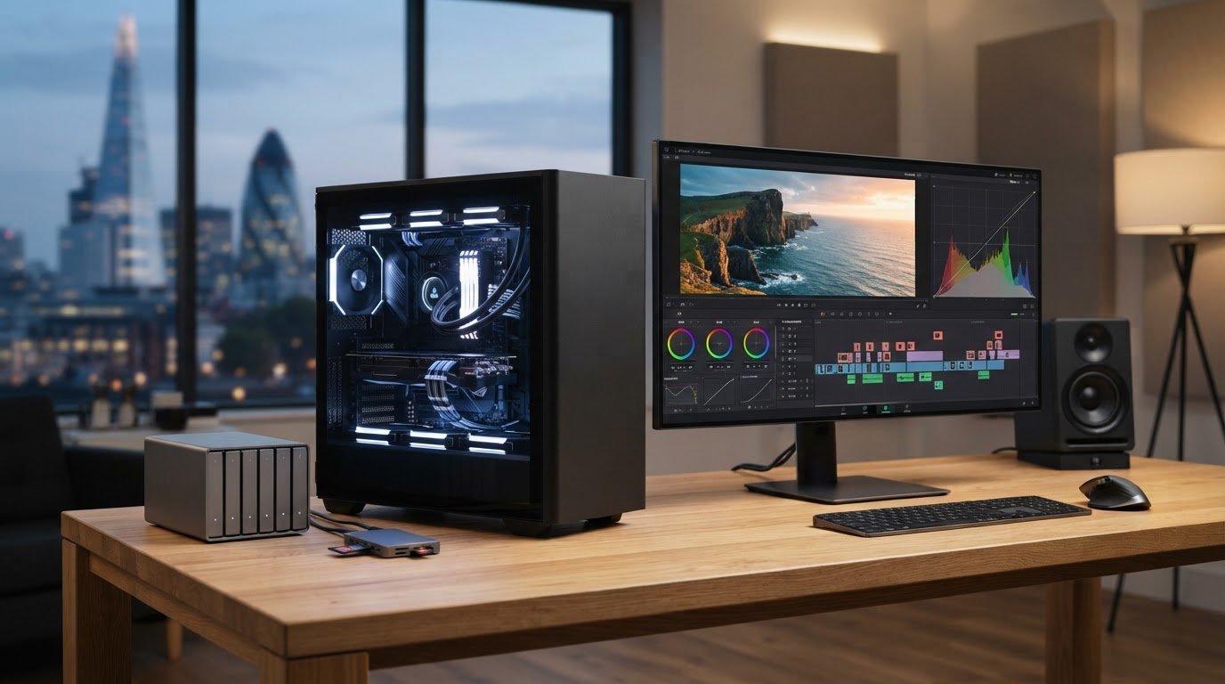 Custom-built video editing PCs for UK business projects